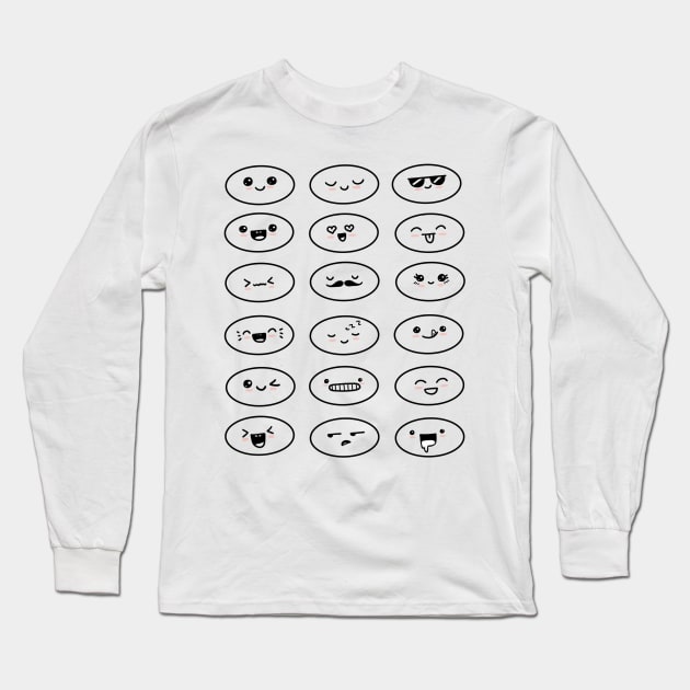 Many little smilies Long Sleeve T-Shirt by Arpi Design Studio